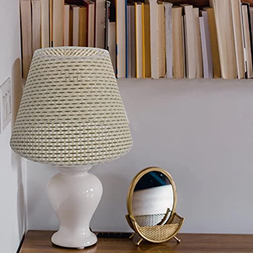 Osaladi Vintage Decor Woven Lamp Shade, Pastoral Style Lamp Cover Decorative Rattan Lampshade Handmade Cover Lamp Accessories For Table Lamp, Floor Lamp, Hanging Light (Beige) Lamp Shades #TOP2