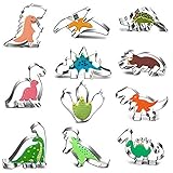 ✔Material: Moldes para Galletas de Dinosaurio,Acero inoxidable anticorrosión de 0,3 mm de espesor,superficie lisa,puede reutilizarse muchas veces.