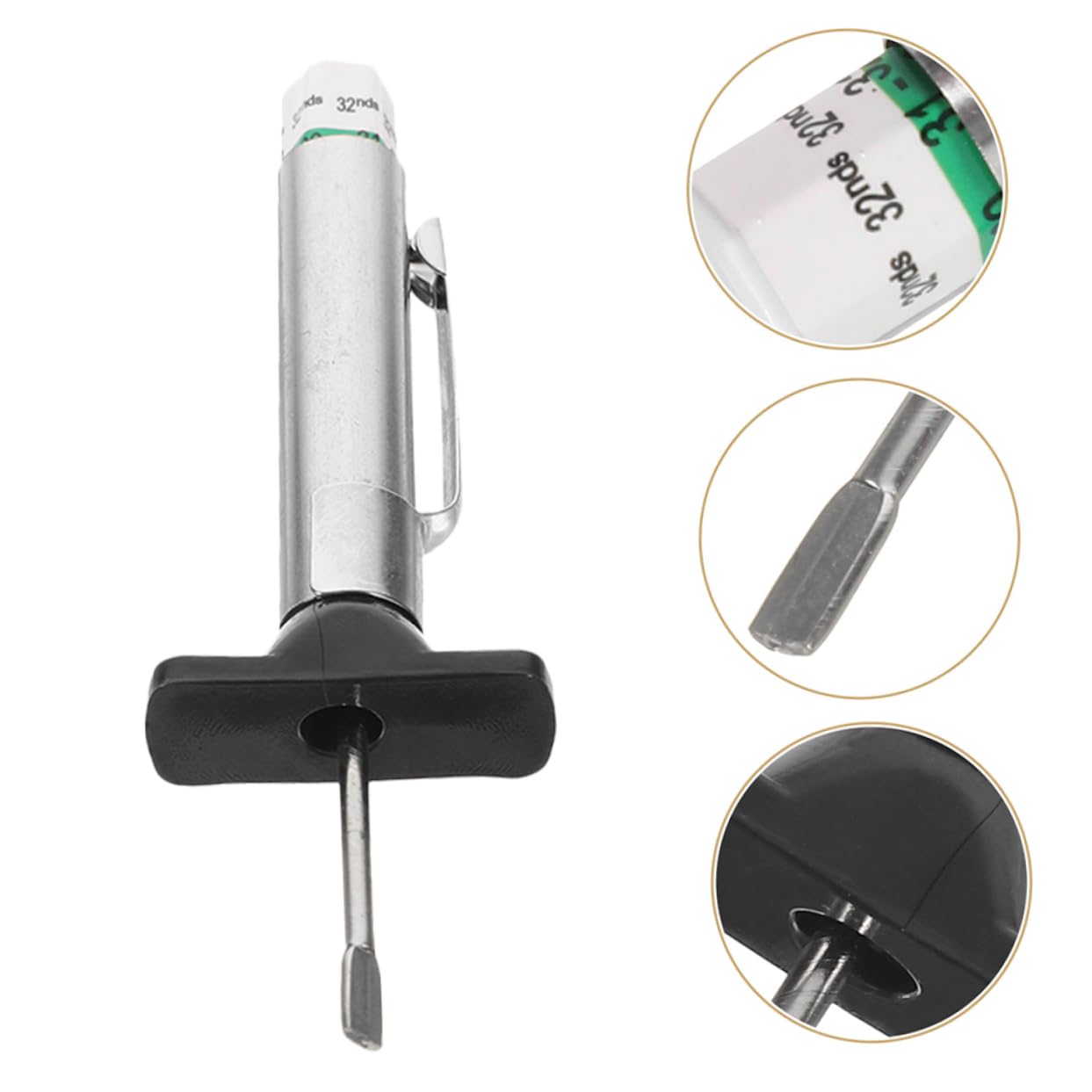 PLAFOPE 8pcs Tire Thread Measuring Gauge Stainless Steel Tire Thread Gauge Automotive Tread Depth Gauge Tire Tread Depth Gauge Abs