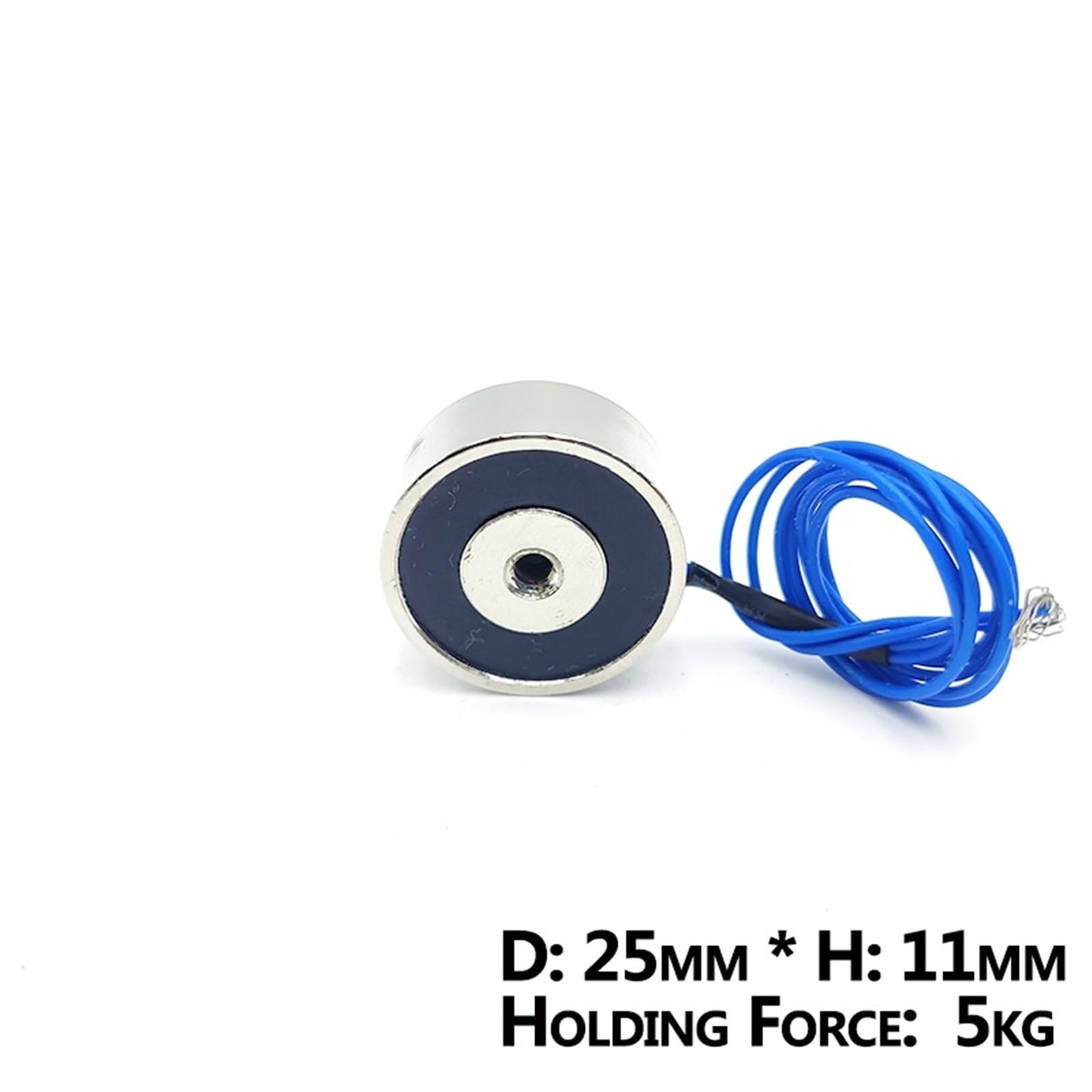 Elettromagnete 25/11 DC 6V 12V 24V Cilindro Elettrico Magneti 5KG/50N Forte Solenoide Elettromagnetico Ventosa 1 Pz(DC 12V)