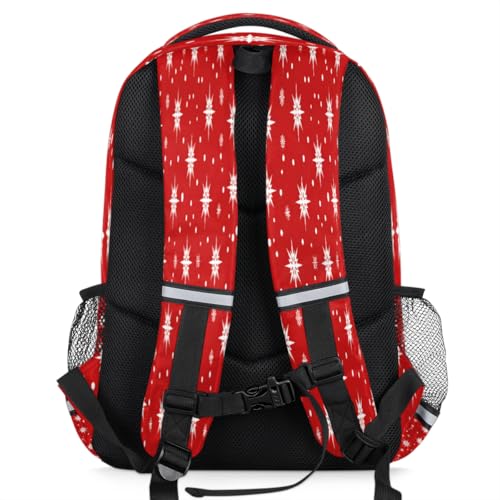 Abstract Snowflake Backpack with Chest Strap Reflective Lightweight Travel Hiking Backpack for Men Women Waterproof Daypack Back Pack for Commute Camping4