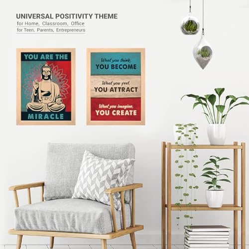 Image of Chaka Chaundh IMGMC -Gautam Buddh Quotesss Wall Frames - Buddha Frame with Quotes Home - Gautam Buddhas Quotes - Poster - (14 X 11 Inches) Set of 2