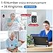 CallToU Wireless Call Button Caregiver Pager Nurse Call System for Elderly /Patients at Home /Hospital with Voice Announcements and LED Number Display (6 Waterproof Call Button & 1 Receiver)