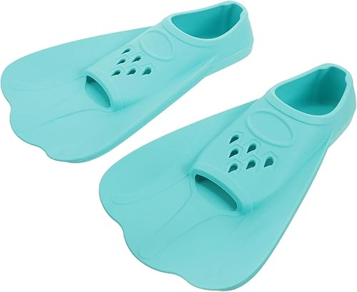 Happyyami Aletas de natación cortas de silicona para adultos y aletas de entrenamiento flexibles para esnórquel en piscina y mar, cómodo diseño sin