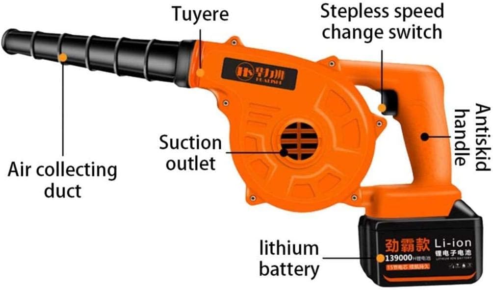 2-in-1 Cordless Leaf Blower Electric Garden Blower and Vacuum Cleaner Used to Clean Pet Hair Cars Furniture Workshops Various Corners etc Battery2 139000 (Battery2 99000) (Battery*2 139000)