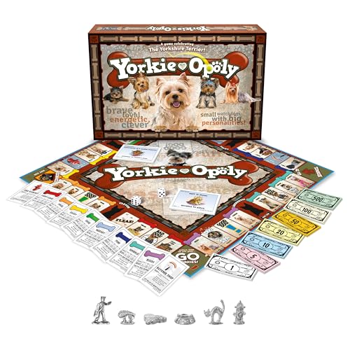 Late for The Sky Yorkie-Opoly juego de mesa para fanáticos de Yorkshire Terrier miniatura 2