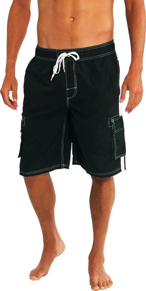 NORTY Swim - Big Mens Swim Suit, Black 39962-XXXX-Large