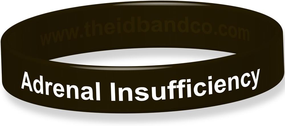 Adrenal Insufficiency - Steroid Dependent Silicone Wristband-16cm -Black
