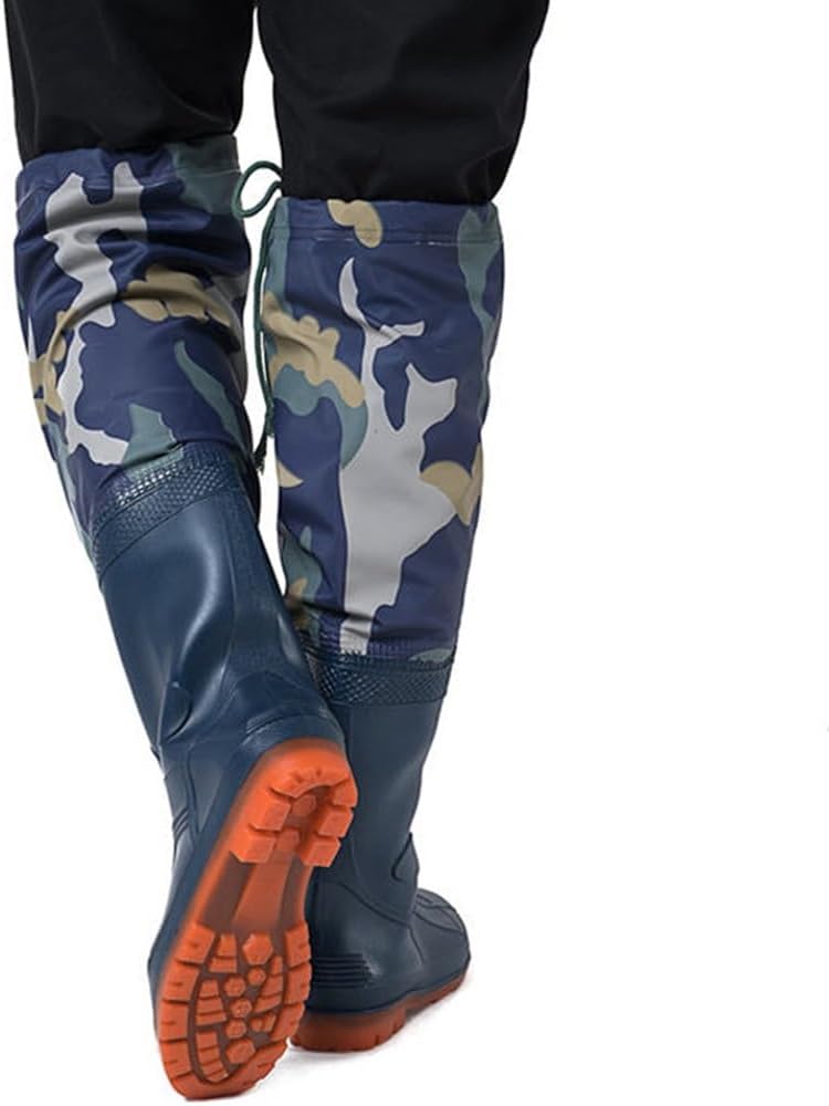 Hip Waders 60cm High PVC Waterproof Buttocks For Waders, Suitable For Fishing/transplanting/farming/camping