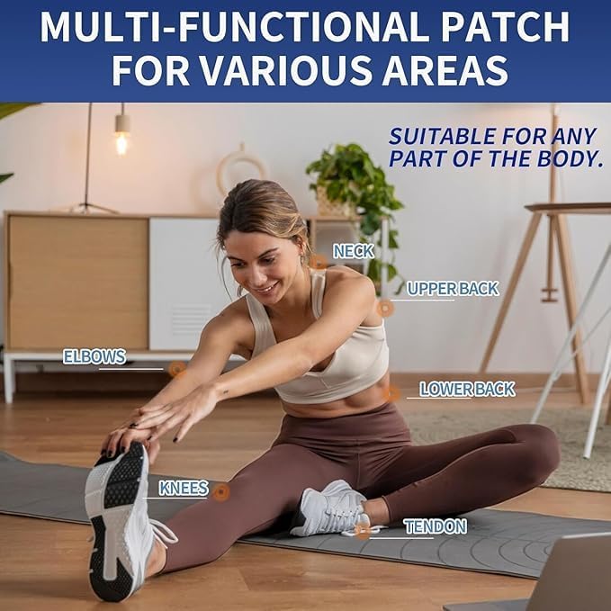 8 Hour Deep Heat Patches for Back, Neck, Knee & Shoulder | Long Lasting Warming Pain Relief Strips for Joint & Muscle Comfort | Heat Therapy Patches Pack of 6 3