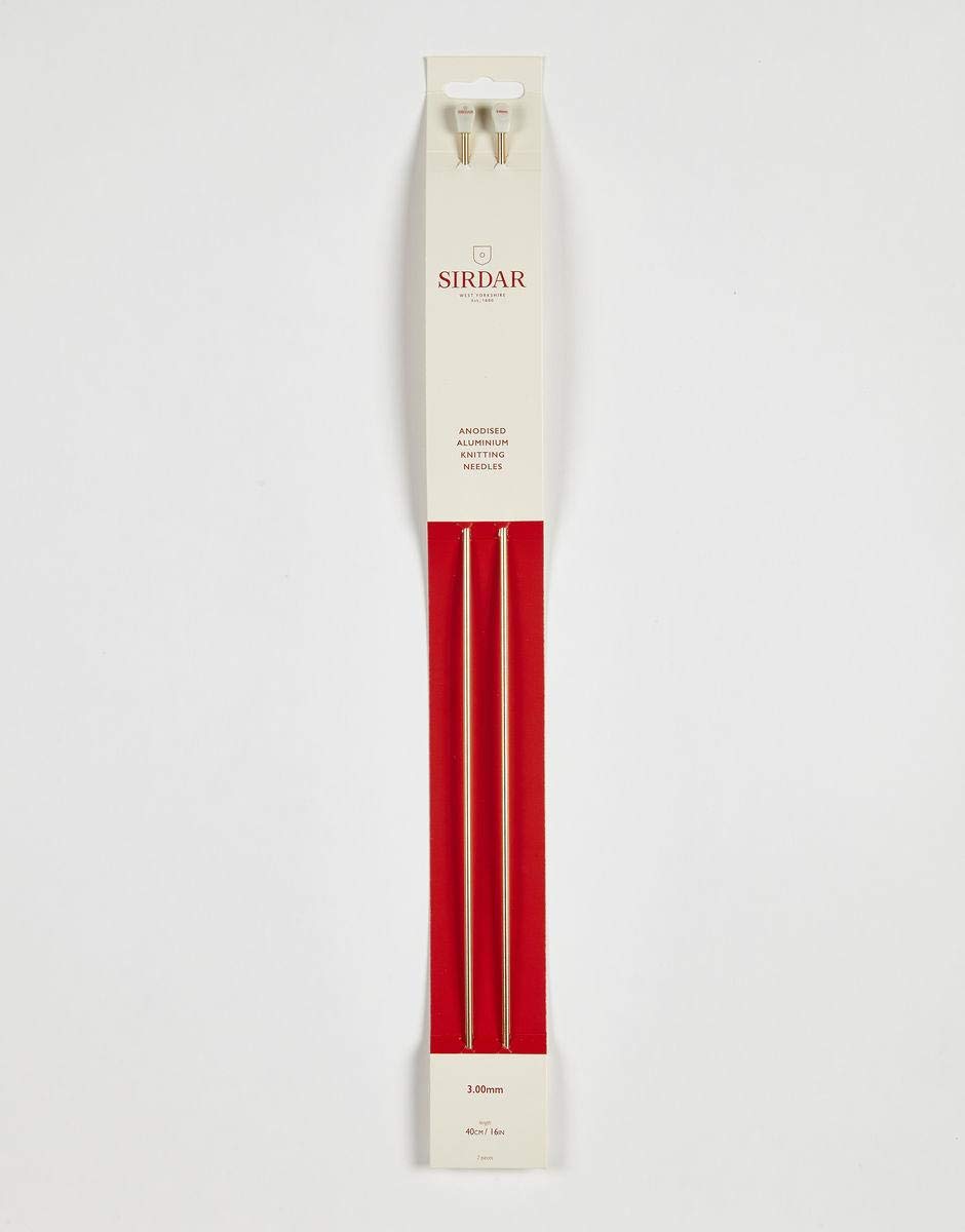 Sirdar Knitting Needles 3.00Mm - Anodised Aluminium. Length 16''/40Cms