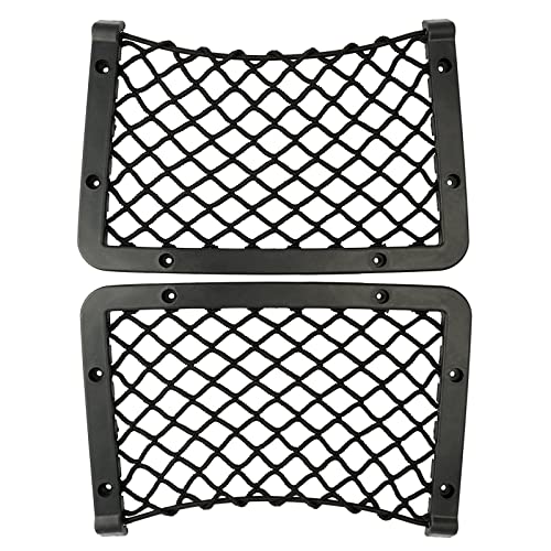 2 Pezzi Rete Portaoggetti per Auto Rete Portaoggetti Tasca Organizer Bagagliaio Auto Rete Elastica per Carico di Auto Borsa Laterale Posteriore Tasca Posteriore per Utensili Camper (32 cm x 21 cm)