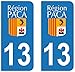 supstick 2 STICKERS AUTOCOLLANT PLAQUE IMMATRICULATION DEPT 13 Provence-Alpes-Côte d’Azur