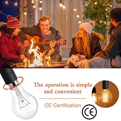 10 Pieces E27 Lamp Socket, Black E27 Screw Lamp Holder Waterproof Light Bulb Socket Holder with Wire for Indoor DIY Light - Image 5