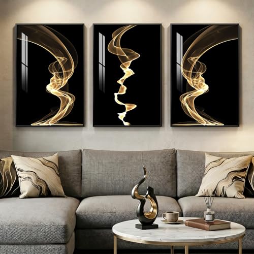 3 Piece Large Framed Abstract Wall Art for Living Room,