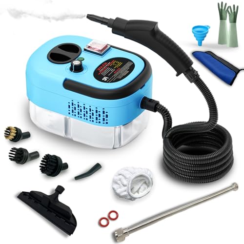 2500W Handheld Steam Cleaner,Portable Car Steamer For Auto Detailing,High-Temperature and Pressure Steam Cleaner For Home, Steam Cleaning Machine for Furniture,Kitchen,Grout,Floor,Tile(BULE)