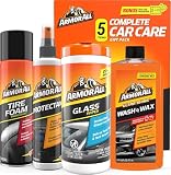 Armor All Car Cleaning Kit, Glass Wipes, Protectant, Wash & Wax, Tire Foam