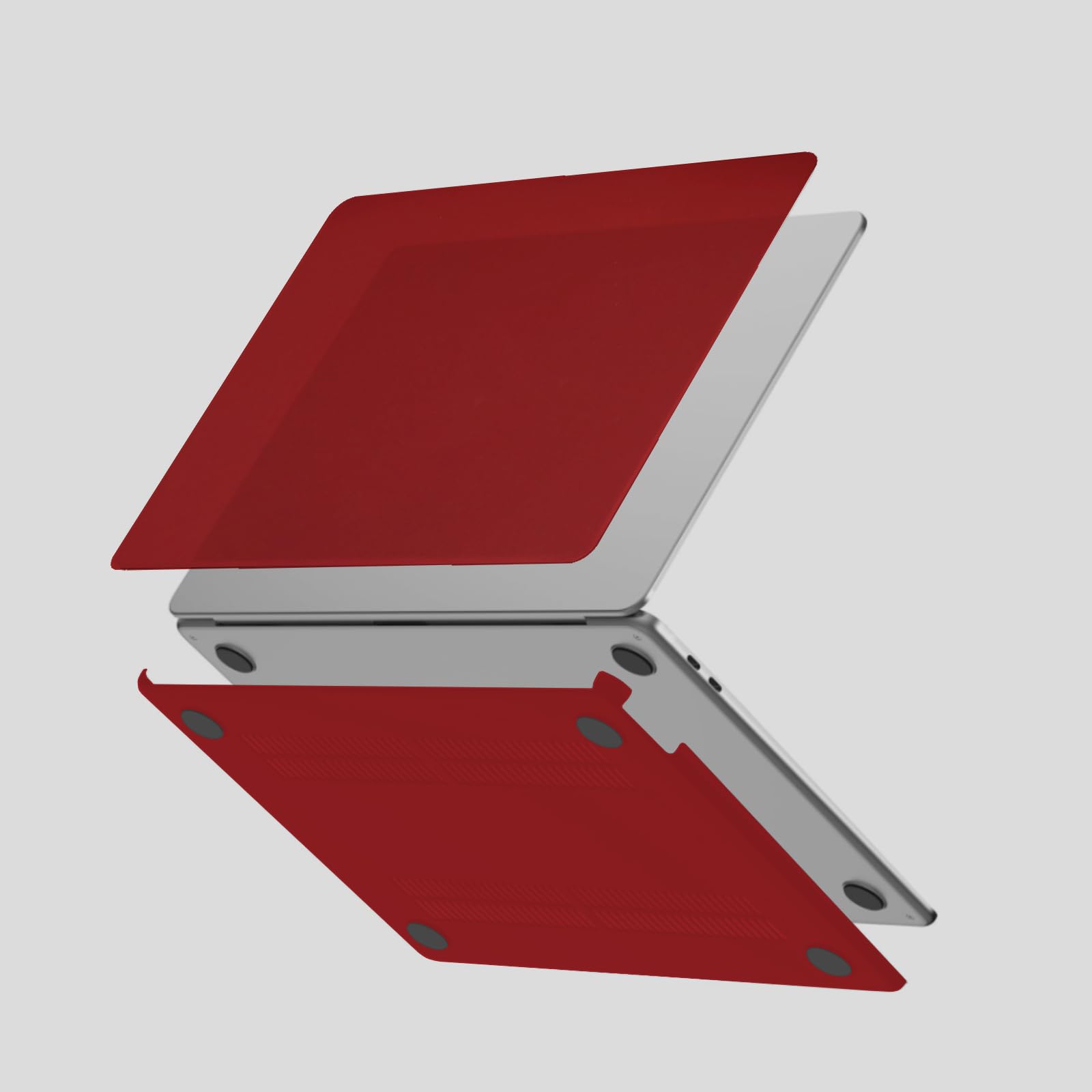 Coque MacBook Air 13 M1 étui rigide mat Bourgogne A2337 - 8