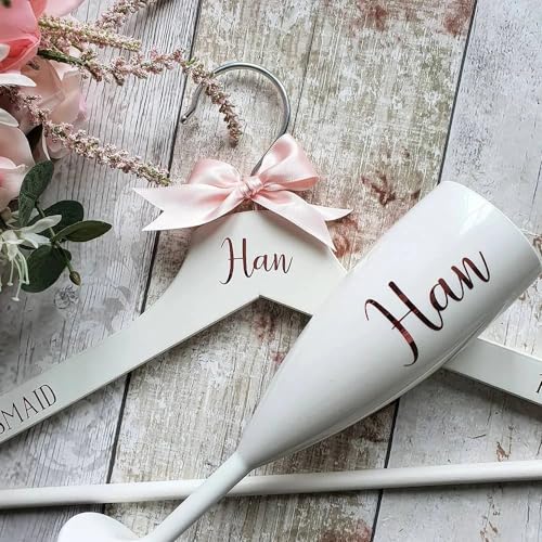 Copa de champán blanca acrílica reutilizable para damas de honor y bodas 6