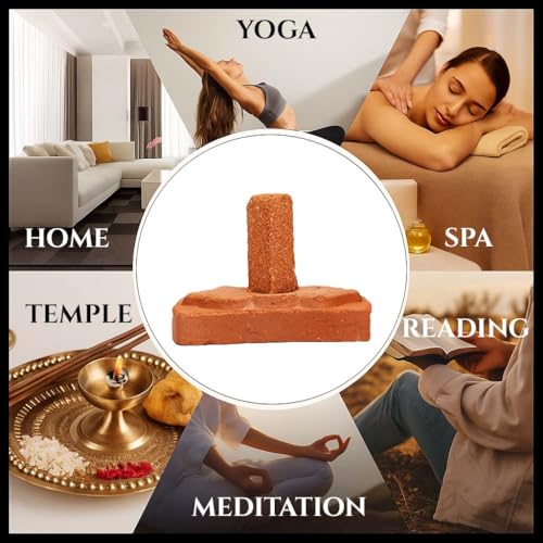 Image of Smudge Incense Bricks Made with Natural Amber Oil & Agarwood, Long Lasting Aroma for Air Purification & Relaxation, Ideal for Meditation, Home Rituals & Aromatherapy (Pack of 15 with Holder)