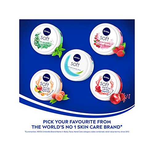 Nivea Soft Light Moisturizer Cream, With Vitamin E & Jojoba Oil For Face, Hands And Body, 100 Ml #TOP5