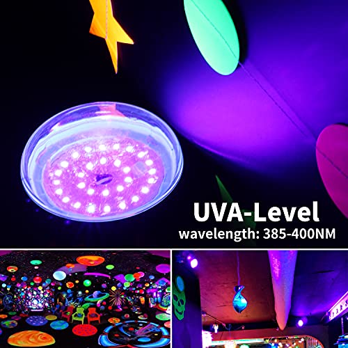Yqnlifa 4 Pack 15W Led Black Light Bulbs, 385-400Nm, Br30 E26 Blacklight Led Bulb For Glow In The Dark, Light Bulb For Blacklight Party, Fluorescent Poster, Body Paint, Halloween #TOP2