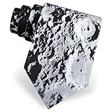 Moon's Surface Silver Silk Tie