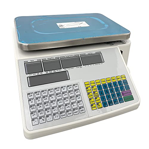 Báscula comercial digital con impresora térmica 66lb/30kg miniatura 4