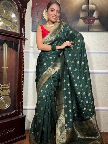 Image of Avantika Fashion Women's Kanjivaram Soft Semi Silk Banarasi Sarees With Blouse Piece.