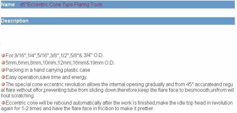 UPTODATETOOLS CT-808AM-F Flaring Tool Kit 3/16''-3/4' - Image 6