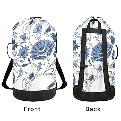 Indian Paisley Laundry Bag Backpack Dirty Clothes Bags Organizer With Extra Large Heavy Duty For College,Travel,Camp,Dorm Essentials #TOP3