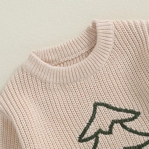 Lesimsam Newborn Baby Boy Girl Christmas Outfit Knit Sweater Romper Oversized Long Sleeve Bubble Bodysuit Warm Winter Clothes4