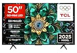 TCL 50Q6C QD-Mini LED TV, 4K HDR Premium 1000nits, Smart TV alimenté par Google (Dolby Vision IQ et Atmos, système Audio Onkyo 2.1, Motion Clarity Pro 144Hz, contrôle Vocal Mains Libres)