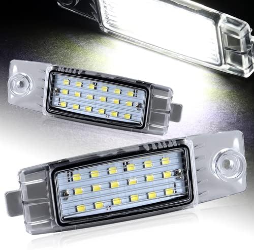 Pair 12V White SMD LED License Plate Light Compatible with 2008-2013 Toyota Highlander & Compatible with 1999-2003 Lexus RX300