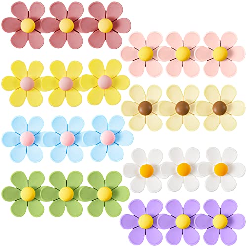 24 Pieces Fridge Magnets Daisy Flower Refrigerator Magnets Colorful Flower Fridge Magnets For Whiteboard Refrigerator Office Photo Cabinet Bulletin Board Decoration (Flower) #TOP9