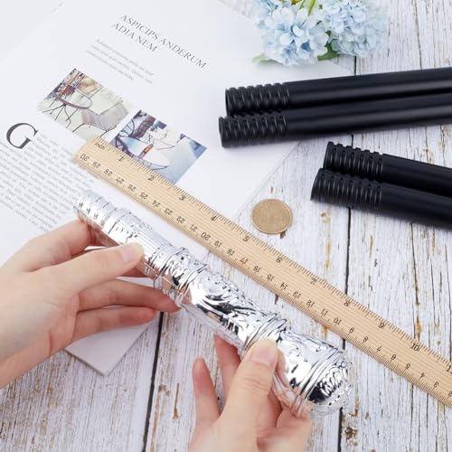 GORGECRAFT Zuhälterstock 5-Teiliges Set Vintage Gothic Gehstock Herren Cosplay-Kostüm Gehstock Mit Silbernem Knauf Zaubererzepter Zauberstab Für Halloween Erwachsene Prinzen Hexen Rollenspiele