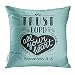 Golee Throw Pillow Cover All Hand Lettering Trust in the Lord with Your Heart Biblical Christian New Testament Scripture Modern Bible Decorative Pillow Case Home Decor Square 18x18 Inches Pillowcase
