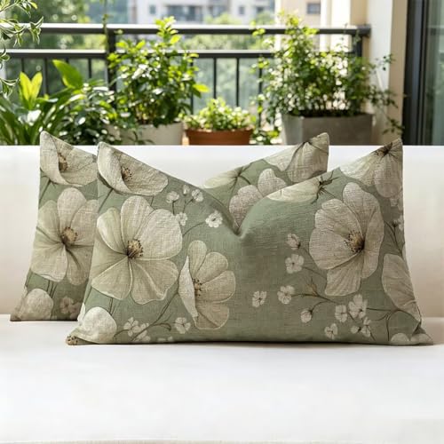 Housse de coussin extérieur imperméable 50x90cm avec zip invisible