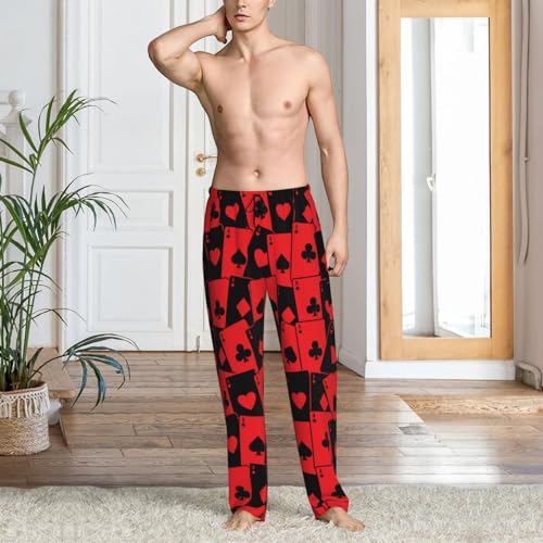 Playing Cards Mens Pj Pants,Soft Men Lounge Pants,Mens Pajama Pants Bottoms,Sleep Pants For Men2