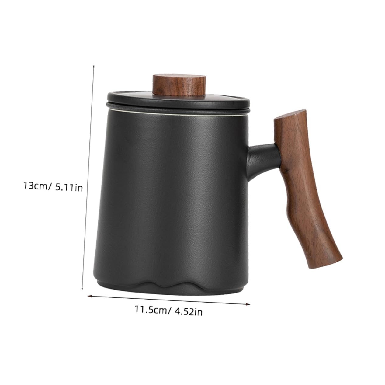 SHOWERORO Taza De Cerámica Grande Con Tapa y Filtro Para Café Infusiones y Té Para Hogar y Oficina