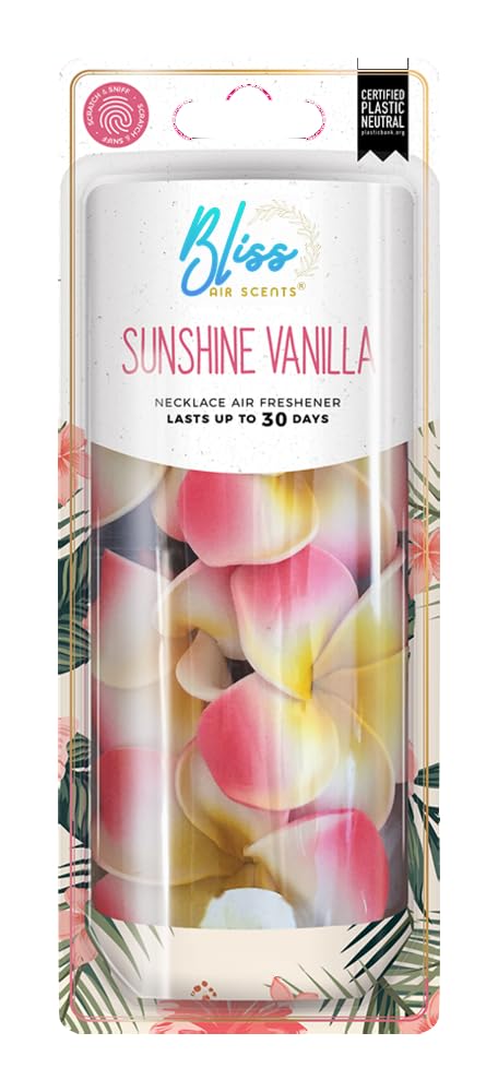 Bliss Air Scents, Scented Floral Necklace (Sunshine Vanilla)