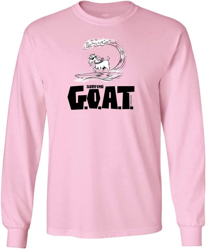 Joe's Surf Shop Mens G.O.A.T. Logo Heavyweight Long Sleeve Shirt Reg, Big & Tall