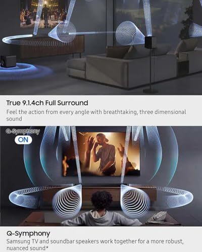 Image of Samsung HW-Q930F Q-Series Soundbar, 9.1.4 ch Subwoofer & Rear Speaker, with Wireless Rear Speakers & Subwoofer, Wireless Dolby Atmos & DTS:X, Q-Symphony
