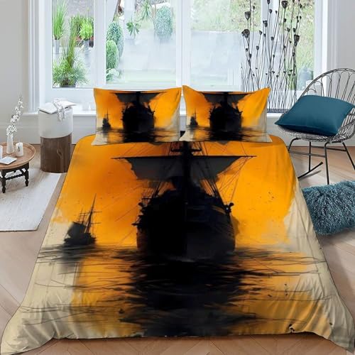 Linge de lit navigation imprimé 3D avec housse de couette haut de gamme