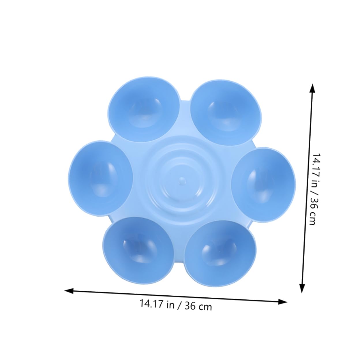 Mipcase Floral Multi Grid Food Water Bowl for Cats and Dogs Elegant Six Petal Design for Organized Feeding Durable Pet Feeding Station for Home and Pet Stores