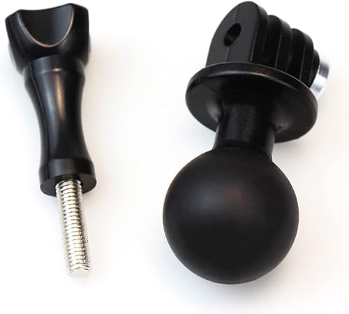 Miniatura 6 de QKOO Soporte de bola para GoPro Hero 11 10 9 8 7 6 5 4 3+ 3 negro 2018 Max Session Fusion, Osmo Action, Xiaomi YI, AKASO, SJCAM Camera - Adaptador