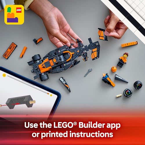 Image of LEGO Speed Champions McLaren F1 Team MCL38 Race Car Toy - Building Set for Kids, Boys & Girls, Ages 10+ - Toy Car for F1 Fans - Gift Idea for Birthday - 77251