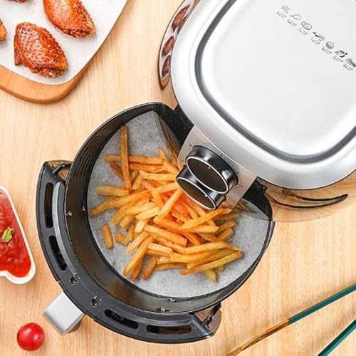 Krijuess 200 peças redondas de papel manteiga, antiaderente, 15 cm e 25 cm, papel pergaminho redondo