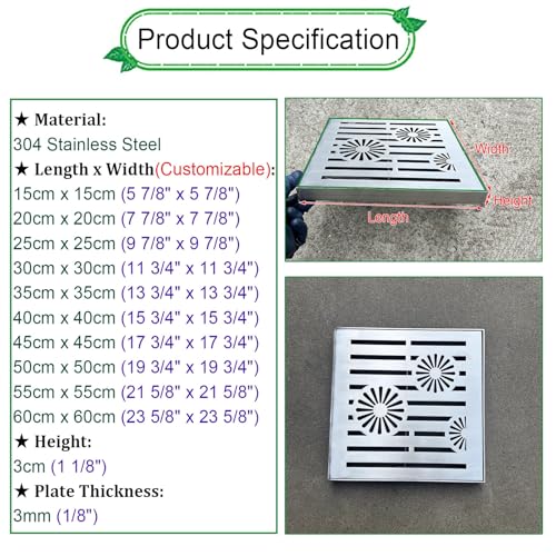 Grille d'évacuation acier inoxydable circulation eau efficace cours - 4