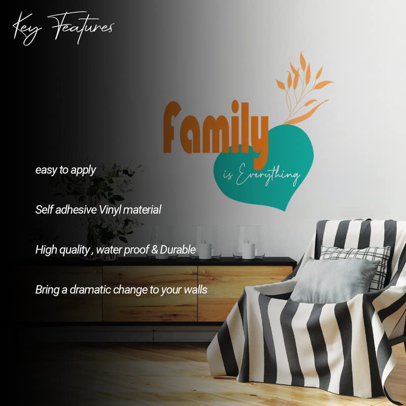 Image of Kotart - Family is Everything Wall Stickers /Decals - HD Printed Vinly Wall Sticker for Living Room Bedroom Wall Decor